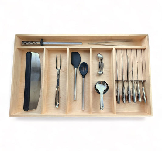 Custom Drawer Organizer for Utensils Knives Storage Knife Block Knife Organization